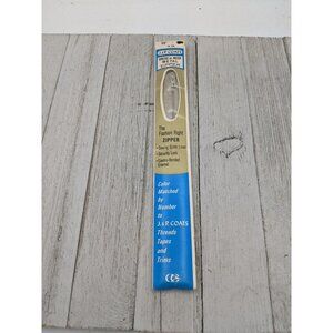 Vintage J&P Coats Dress or Neck Opening Metal Zipper 12" Ecru 16 Off-White Tan